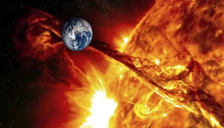 شعلة شمسية تضرب الارض